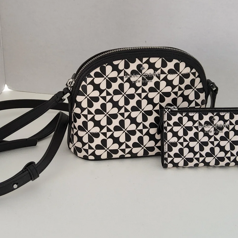 Kate Spade Hollie Clover Crossbody Bag & Matching Wallet - Picture 2 of 9